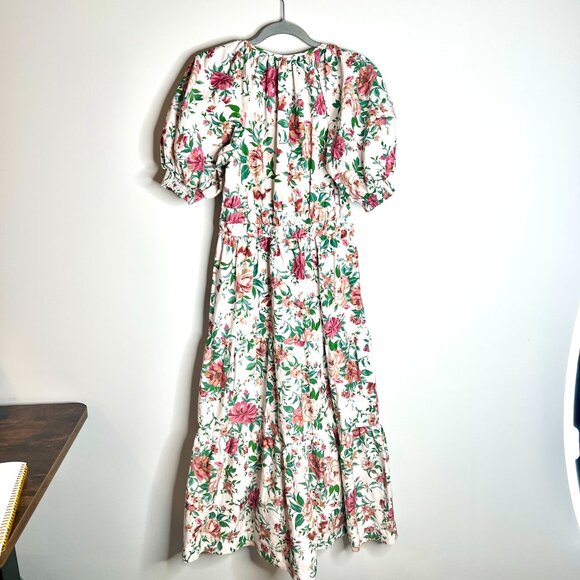 Anthropologie Somerset Maxi Dress Puff Sleeve Floral Print Prairie Cottagecore M - Picture 6 of 6